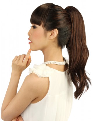 Wigs2you 馬尾 日本正品 中長 大波浪 自然卷 時尚 夾式馬尾 甜美可愛型WS-5017-CB